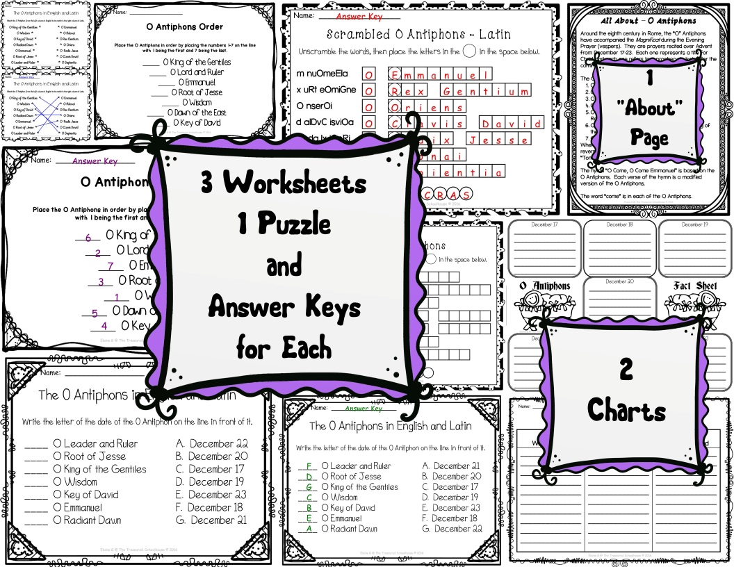 O Antiphons Poster and Activity Pack - Image 2